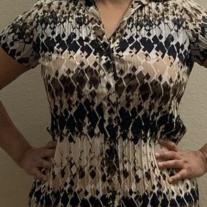 Printed Buttoned Blouse